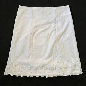 Tribal 8 Snow White Soft Full Cotton Skirt w/‎ Rosettes